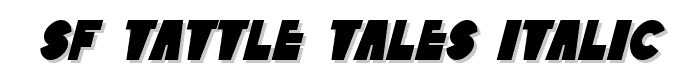 SF Tattle Tales Italic font